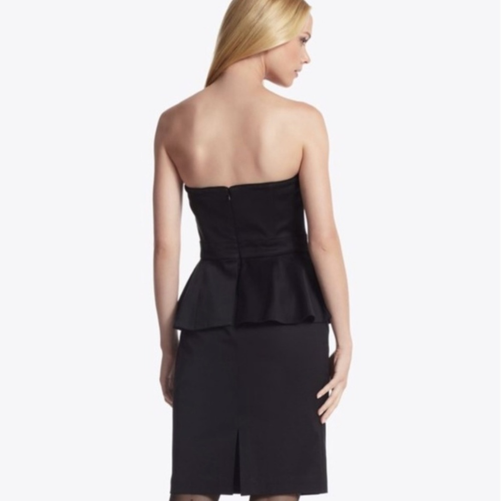 WHBM Black Strapless Peplum Sheath Dress - Picture 8 of 8
